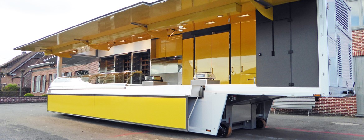 Rotisserie chicken semi-trailer